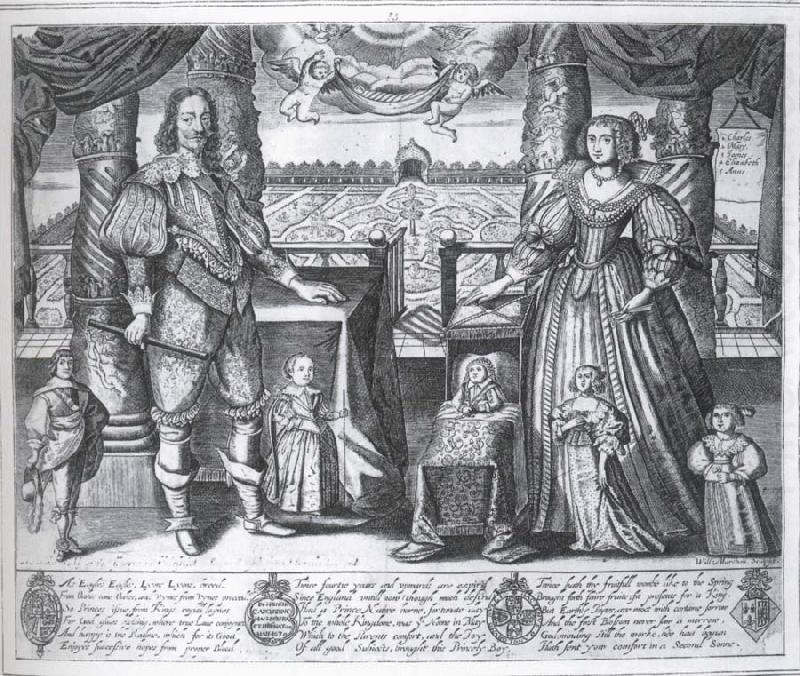 unknow artist Charles i and Henrietta Maria and their children china oil painting image